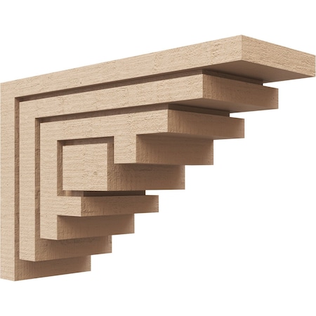Ekena Millwork 5"W x 15"D x 10"H Classic Landon Rough Cedar Woodgrain TimberThane Corbel, Primed Tan CORUR05X15X10LANRCPR